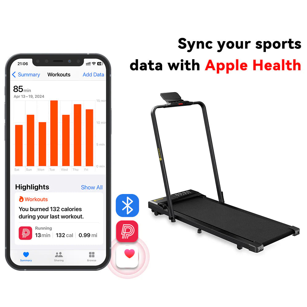 Deerrun A5 Pro Smart 2-In-1 Folding Walkingpad with Handrail