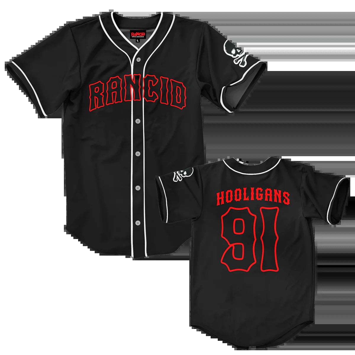 Hooligans 91 Baseball Jersey (Black)