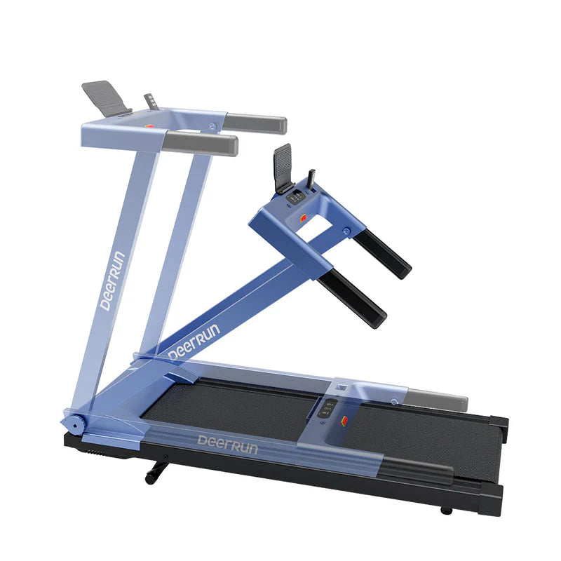 Deerrun All-New 2026 A1 Pro Move+ 6% Incline Foldable Treadmill——Upgraded Chip & NFC Support | 350Lbs, 10Mph Blue