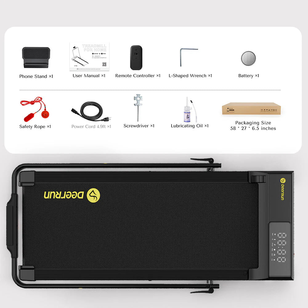 Deerrun A5 Pro Smart 2-In-1 Folding Walkingpad with Handrail