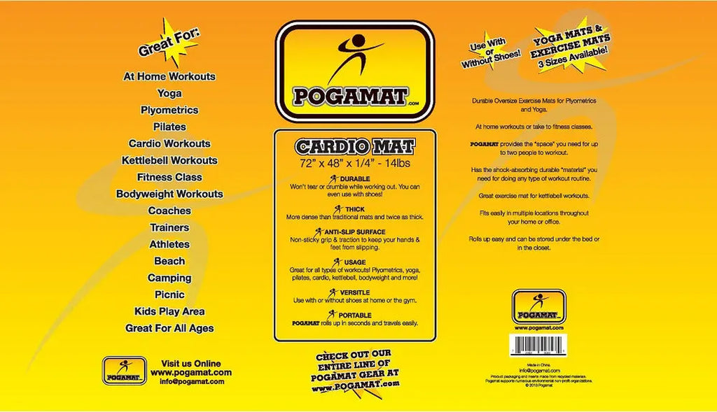 6' X 4' X 1/4" Exercise Mat - (24 Square Feet)