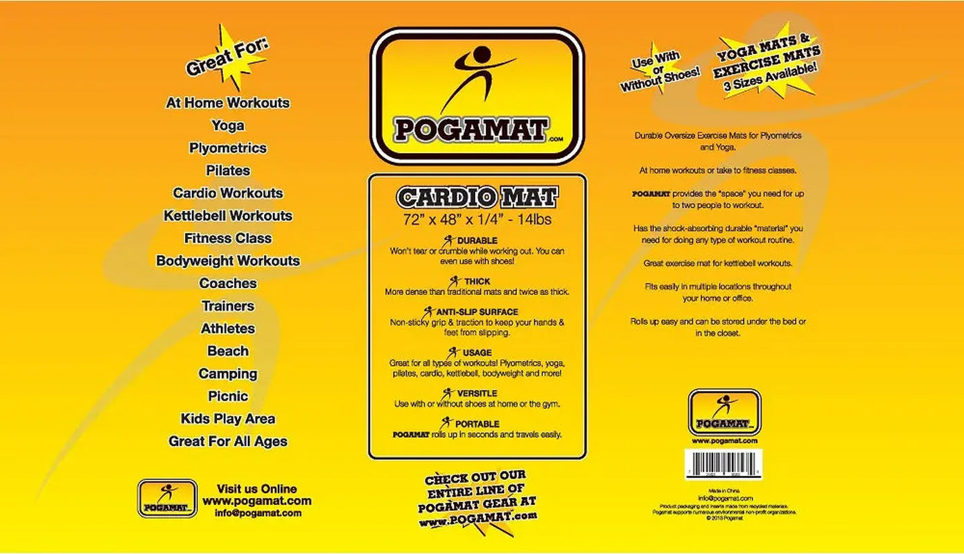 6' X 4' X 1/4" Exercise Mat - (24 Square Feet)