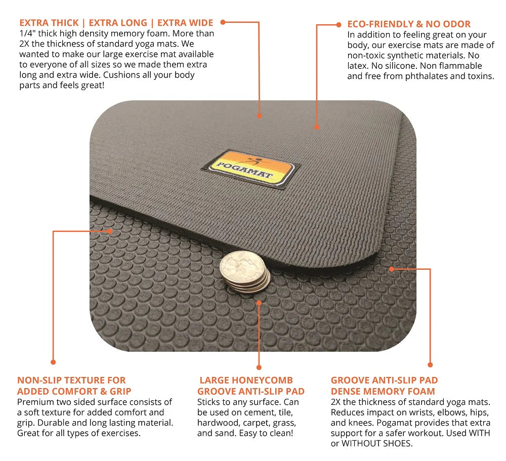 6' X 6' X 1/4" Exercise Mat - (36 Square Feet)